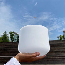 Carregar imagem no visualizador da galeria, Taça de Cristal Quartzo Fosco Chakra 8 polegadas CDEFGAB