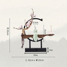 Carregar imagem no visualizador da galeria, Queimador de Incenso Waterfall Backflow Suporte de Incenso Feminino Buda Decoração para Casa Queimador de Cerâmica Incensário de Flores Feito à Mão