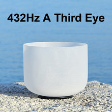 Carregar imagem no visualizador da galeria, Taça de Cristal Quartzo Fosco Chakra 8 polegadas CDEFGAB