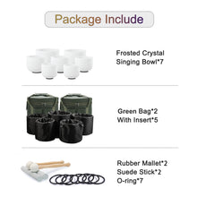 Carregar imagem no visualizador da galeria, Taças de cristal 7-12 polegadas conjunto de 7 peças CDEFGAB com saco.