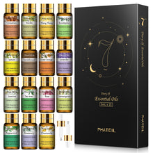 Carregar imagem no visualizador da galeria, Óleos Essenciais Puros 15 pcs Conjunto Presente Natural Planta Aroma Óleo Essencial Difusor Eucalipto Baunilha Hortelã Lavanda Rosa Tea Tree Oil