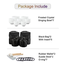 Carregar imagem no visualizador da galeria, Taças de cristal 7-12 polegadas conjunto de 7 peças CDEFGAB com saco.