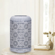 Carregar imagem no visualizador da galeria, Máquinas de Aromaterapia de Metal 260ml Difusor de Óleos Essenciais Umidificador de Ar 7 Cores Luz Noturna Desligamento Automático Temporizador Escritório Quarto