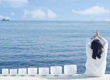 Carregar imagem no visualizador da galeria, Taças de cristal 7-12 polegadas conjunto de 7 peças CDEFGAB com saco.