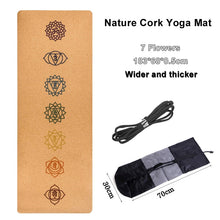 Carregar imagem no visualizador da galeria, Jusenda 183X68cm Cortiça Natural TPE Yoga Mat para Fitness 5mm Esporte Mats Pilates Exercício Antiderrapante Yoga Mat com Posição Linha Corporal
